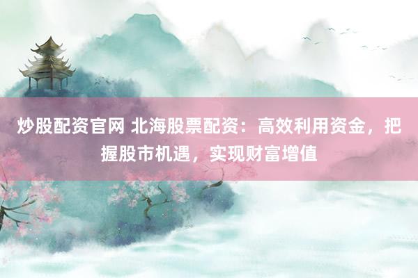 炒股配资官网 北海股票配资：高效利用资金，把握股市机遇，实现财富增值