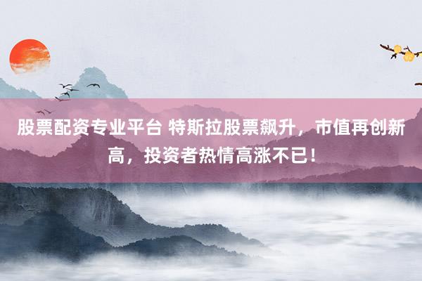 股票配资专业平台 特斯拉股票飙升，市值再创新高，投资者热情高涨不已！