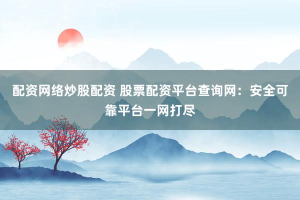 配资网络炒股配资 股票配资平台查询网：安全可靠平台一网打尽