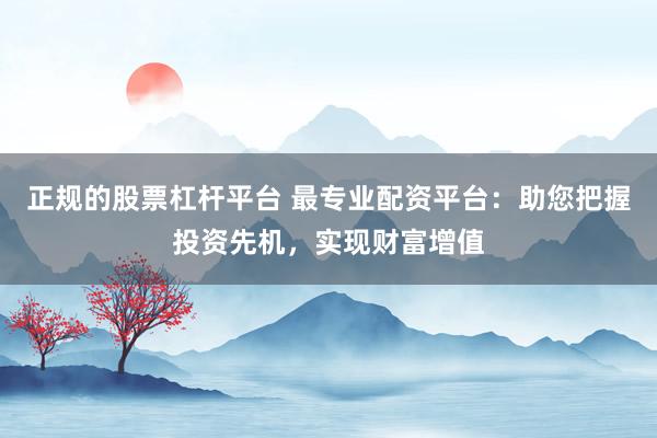 正规的股票杠杆平台 最专业配资平台：助您把握投资先机，实现财富增值