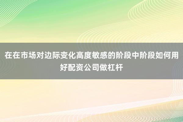 在在市场对边际变化高度敏感的阶段中阶段如何用好配资公司做杠杆