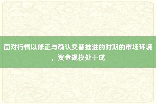 面对行情以修正与确认交替推进的时期的市场环境，资金规模处于成