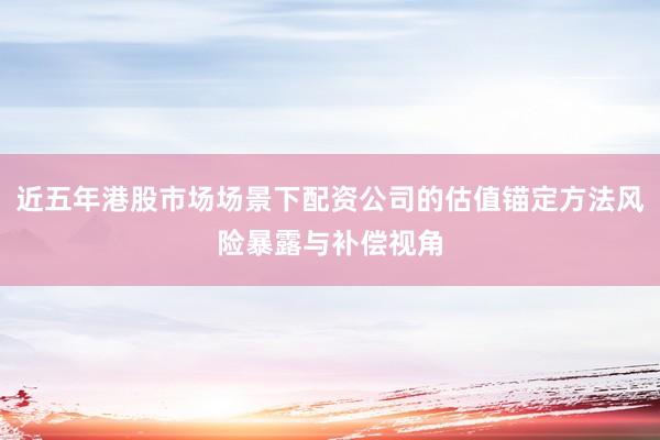 近五年港股市场场景下配资公司的估值锚定方法风险暴露与补偿视角